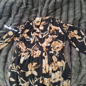 Elegant Floral Wrap Dress